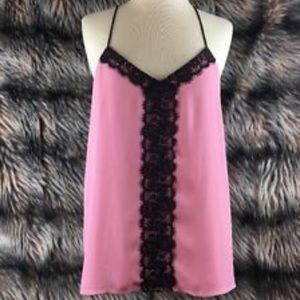 Express pink and lace tank top